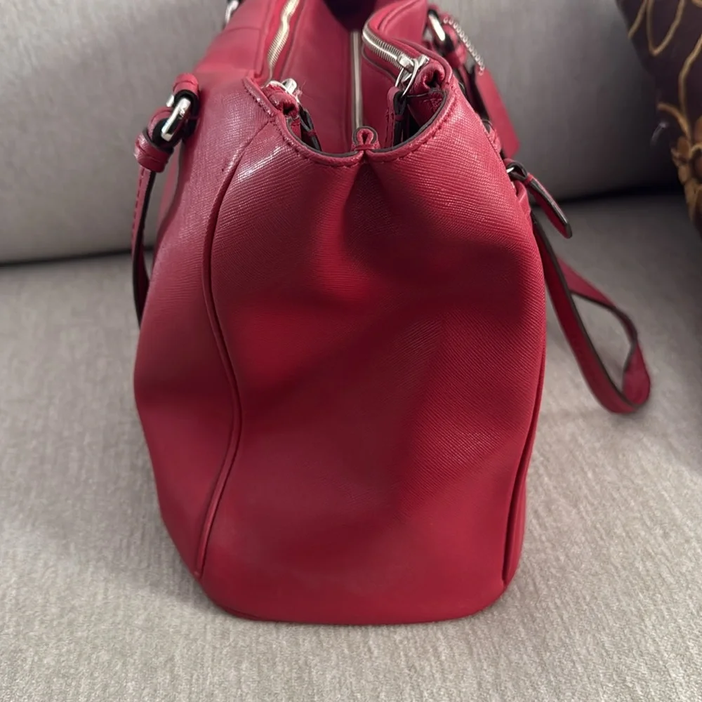 Coach Red Leather Bag Purse - vintage! - Picture 4 of 7